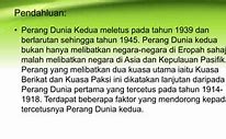 Perang Dunia Ke 2 Meletus Pada Tahun